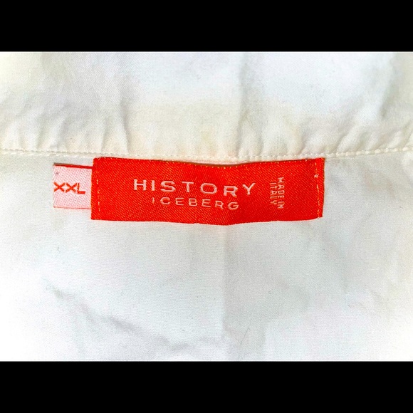 Vintage Iceberg History Daffy Duck Embroidered Button Down Mens 2XL RARE - Picture 5 of 5